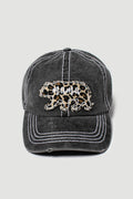 Leopard Patch Mama Bear Baseball Cap